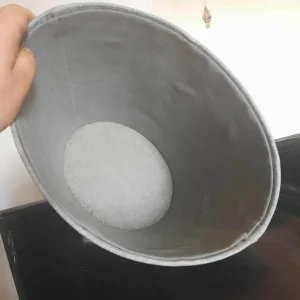 Small Grey Fabric Bin - Image 4