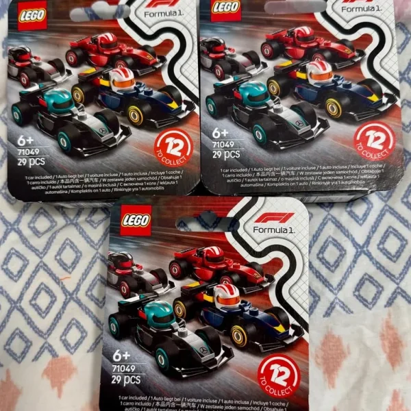 3 Lots of F1 Lego Cars 71049 with Minifigures