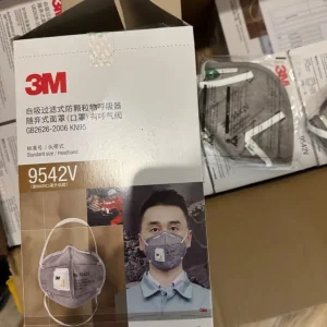 3M 9542V Valved Fold Flat Dust Respirator Masks (20 per box) - Image 2
