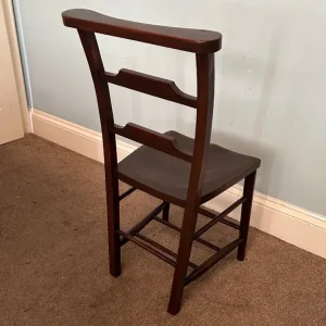 Vintage Solid Oak Ladder Back Pilgrim Chair - Image 2