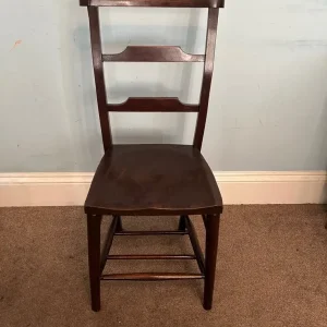 Vintage Solid Oak Ladder Back Pilgrim Chair - Image 3