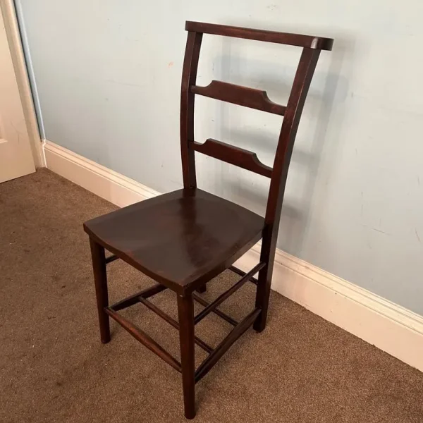 Vintage Solid Oak Ladder Back Pilgrim Chair