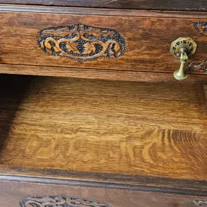 Antique Oak Jacobean Revival Sideboard – 1920s/30s - Image 4