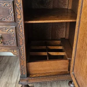 Antique Oak Jacobean Revival Sideboard – 1920s/30s - Image 7