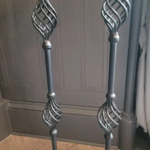 Tall Black Floor Candlesticks Set Of 2 - Image 3