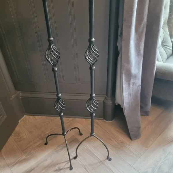 Tall Black Floor Candlesticks Set Of 2