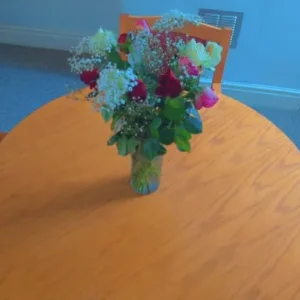 Rarely Used Round Dining Table with 4 Armchairs – Cushioned and Stylish - Image 3