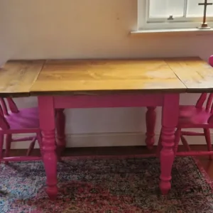 Bespoke farmhouse dining table and chairs - Image 2