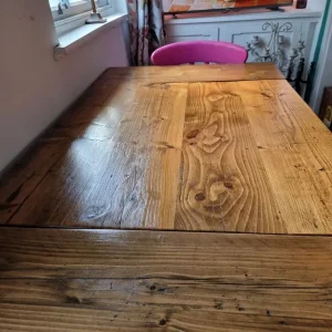 Bespoke farmhouse dining table and chairs - Image 3