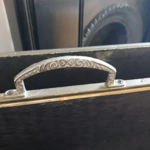 Vintage Brass Embossed Magazine Rack - Image 6