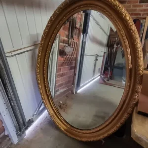 Oval Gold Framed Mirror - Image 2