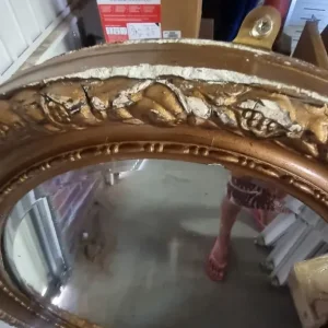 Oval Gold Framed Mirror - Image 3
