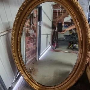 Oval Gold Framed Mirror