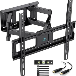 PERLESMITH PSMFK4 EXTENDABLE DUAL ARM TILT WALL BRACKET FOR 26 TO 65 INCH TVs