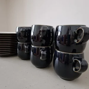 Denby Jet 12 x Mugs & Saucers - Like New - Image 2