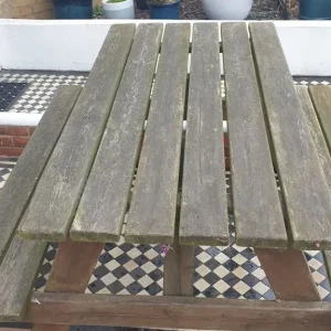 Solid garden bench table - Image 2