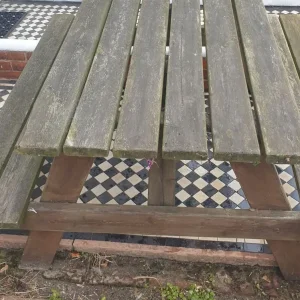Solid garden bench table - Image 6