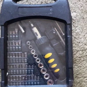 Socket and screwdriver set in case