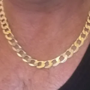 62 grams sterling silver gold plated 14 ct chain