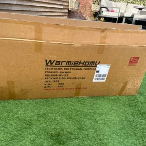 White fireplace new in box - Image 3