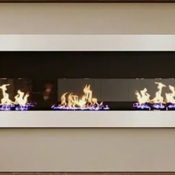 White fireplace new in box