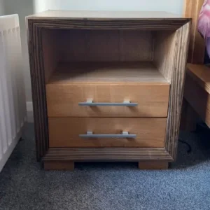 Gorgeous oak and walnut bedroom set - Image 3