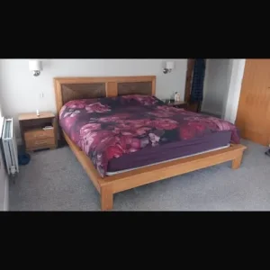 Gorgeous oak and walnut bedroom set - Image 6