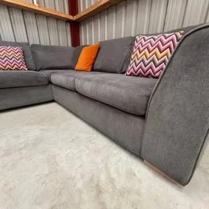 DFS Orka L-shaped corner sofa, graphite grey - Image 4