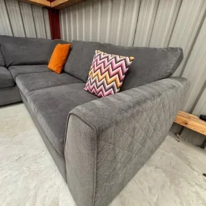 DFS Orka L-shaped corner sofa, graphite grey - Image 6
