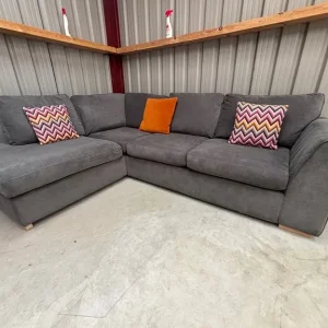 DFS Orka L-shaped corner sofa, graphite grey