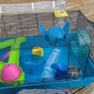 Hamster Sky Cage with Sawdust and Carry Case - Image 2