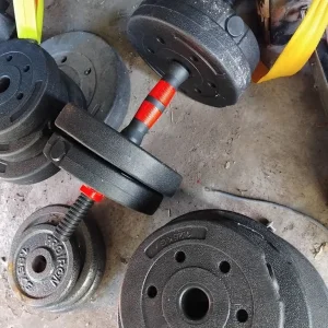 Portable weights box with metal tow weights and bars - Image 4