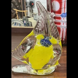 One Blue and One Yellow Angle Fish Paperweights - Image 2