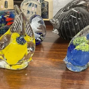 One Blue and One Yellow Angle Fish Paperweights - Image 5