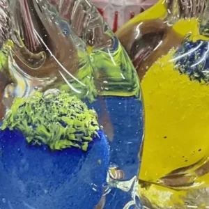 One Blue and One Yellow Angle Fish Paperweights - Image 6