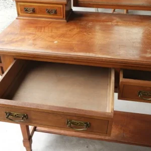 Victorian ash mirrored dressing table - Image 4