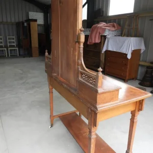 Victorian ash mirrored dressing table - Image 7