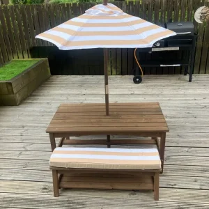Kids picnic set with parasol and cushions - Image 3