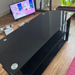 Black glass coffee table - Image 2