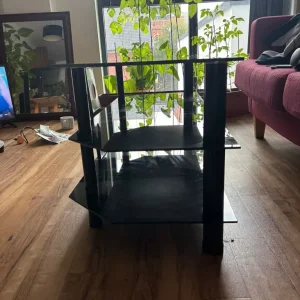 Black glass coffee table - Image 3