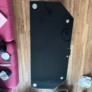 Black glass coffee table - Image 4