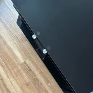Black glass coffee table - Image 6
