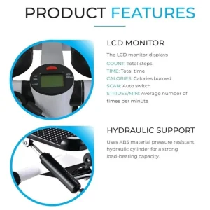 Mini stepper, ab roller, and resistance bands bundle - Image 3