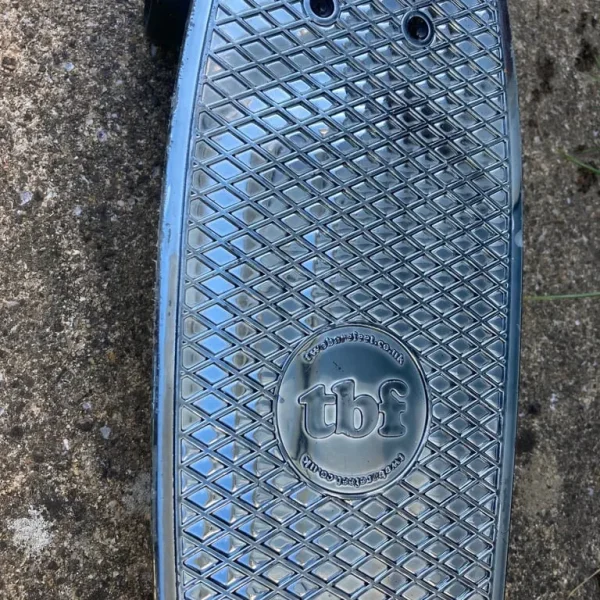 Two Barefeet silver skateboard