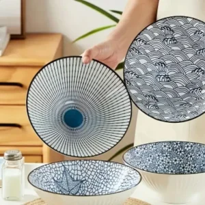 4 bowls and 4 plates set