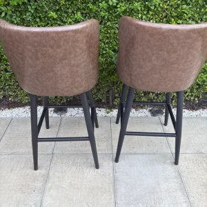 Montreal Counter Height Bar Stool, Faux Leather - Image 2