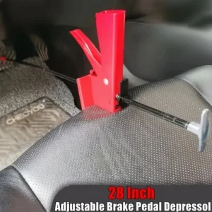 Red Steel Brake Pedal Lock for Cars and Trucks - Image 3