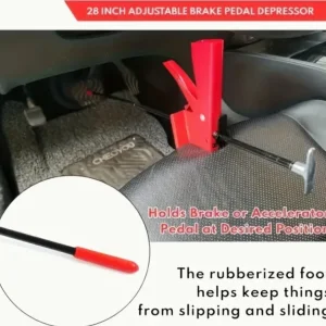 Red Steel Brake Pedal Lock for Cars and Trucks - Image 4