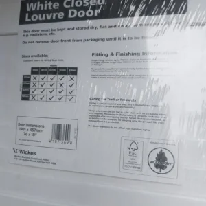 2 x White Closed Louvre Doors - Image 2