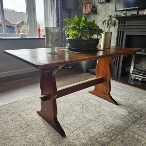 Solid oak refectory table - Image 2
